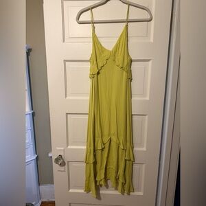 Lulus Lime Green Ruffle Dress